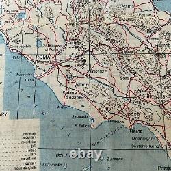 WWII 1943 Italy Mediterranean Theater U. S. Army Air Force Bomber Bailout Map