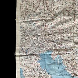 WWII 1943 Italy Mediterranean Theater U. S. Army Air Force Bomber Bailout Map