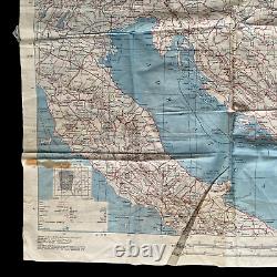WWII 1943 Italy Mediterranean Theater U. S. Army Air Force Bomber Bailout Map
