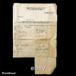 WWII 1943 Signature Sheet of 812 Bombardier Training Squadron Army Air Force