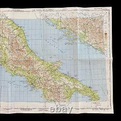 WWII 1944 Invasion of Italy Army Air Force European Combat Navigation Map