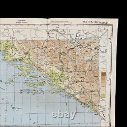 WWII 1944 Invasion of Italy U. S. Army Air Force European Combat Aircraft Nav Map