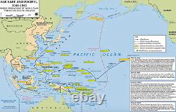 WWII 1944 Philippines Manila U. S. Army Air Force Pacific Combat Navigation Map