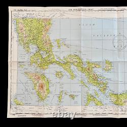 WWII 1944 Philippines Manila U. S. Army Air Force Pacific Combat Navigation Map