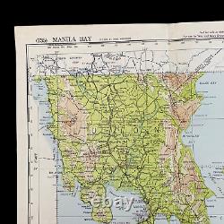 WWII 1944 Philippines Manila U. S. Army Air Force Pacific Combat Navigation Map