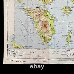 WWII 1944 Philippines Manila U. S. Army Air Force Pacific Combat Navigation Map