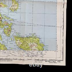 WWII 1944 Philippines Manila U. S. Army Air Force Pacific Combat Navigation Map