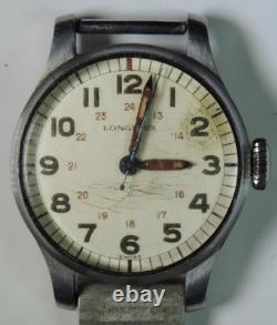 WWII 1944 Pilot US Army Air Corps Longines 12L Red 24H Dial Wristwatch W G3D