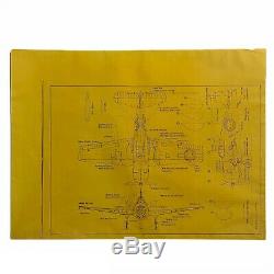 WWII 1944 U. S. Army Air Corps Republic P-47 Thunderbolt Blueprint WW2 Relic