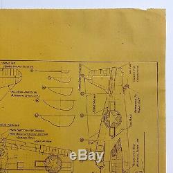 WWII 1944 U. S. Army Air Corps Republic P-47 Thunderbolt Blueprint WW2 Relic