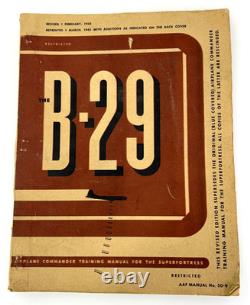 WWII 1945 US Army Air Force B-29 Superfortress Aircraft Flight Book