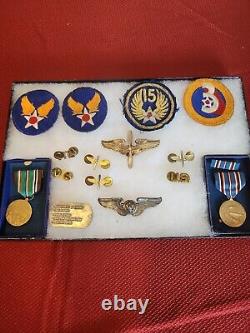 WWII 3rd/15th Army Air Corps Insignia, Medals And Patch Grouping ID'ed