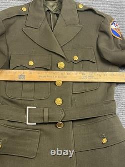 WWII 4th Army Air Force Officer Uniform 4-Pocket Tunic Dated 1944 36 R