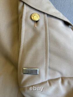 WWII 9th Army Air Corps of Engineers Officer Jacket Tropical Khaki Essayons 38R