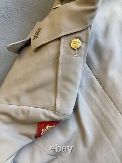 WWII 9th Army Air Corps of Engineers Officer Jacket Tropical Khaki Essayons 38R
