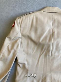 WWII 9th Army Air Corps of Engineers Officer Jacket Tropical Khaki Essayons 38R
