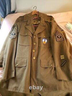 WWII 9th Army Air Force Uniform And Overcoat