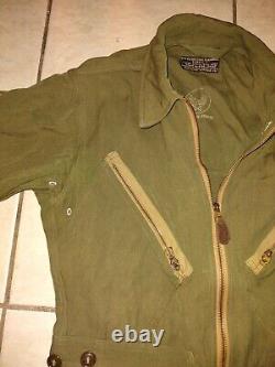 WWII AAF Olive Drab Army Air Force Type L-1 Flight Suit size small regular