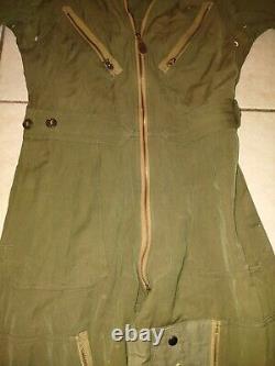 WWII AAF Olive Drab Army Air Force Type L-1 Flight Suit size small regular