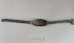 WWII Air Force Army Air Corps Sterling Gold Wings ID Bracelet