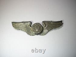 WWII Aircrew Wings USAAF Eagle US Army Air Force Military Sterling Silver 3 Inch
