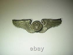 WWII Aircrew Wings USAAF Eagle US Army Air Force Military Sterling Silver 3 Inch