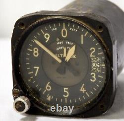 WWII Altimeter, Sensitive, Type C-12, 50,000 ft, US Army Air Force 671 BK-010