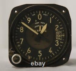 WWII Altimeter, Sensitive, Type C-12, 50,000 ft, US Army Air Force 671 BK-010