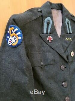 WWII American Red Cross Female Uniform Jacket Pacific Theater 5th Army Air Corps