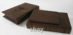 WWII Army Air Corps Flight Surgeon Wings Teak Wood Bookends Trench Art CBI 1945