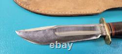 WWII Army Air Corps Marble's AAC Combat Knife + Scabbard 2nd Var Brown Pommel