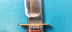 WWII Army Air Corps Marble's AAC Combat Knife + Scabbard 2nd Var Brown Pommel