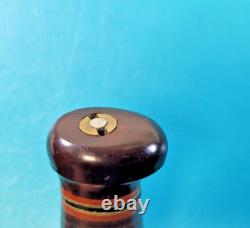 WWII Army Air Corps Marble's AAC Combat Knife + Scabbard 2nd Var Brown Pommel