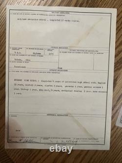 WWII Army Air Corps Paper Grouping with ribbons and Pin Italy Vet from Ohio