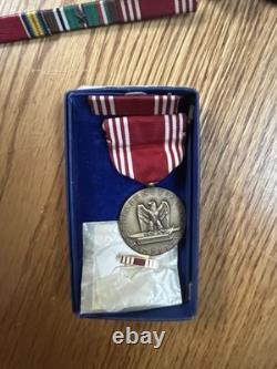 WWII Army Air Corps Paper Grouping with ribbons and Pin Italy Vet from Ohio