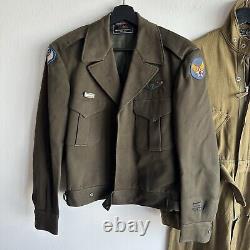 WWII Army Air Corps Pilot Named Lt. Col. Officer Ike Uniform & Flight Suit