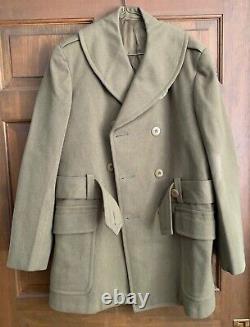 WWII Army Air Corps Regulation Army Officer's Overcoat Wool