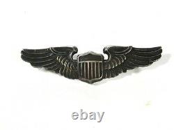 WWII Army Air Corps Sterling Silver Pilots Wings By LGB 7715