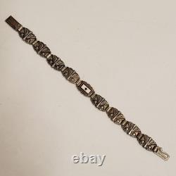 WWII Army Air Corps Sterling Silver Son In Service Nine Panel Link Bracelet
