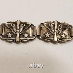 WWII Army Air Corps Sterling Silver Son In Service Nine Panel Link Bracelet