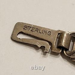 WWII Army Air Corps Sterling Silver Son In Service Nine Panel Link Bracelet