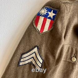 WWII Army Air Corps Uniform 20th AAC Div CBI Patched Aircrew