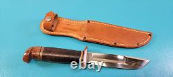 WWII Army Air Corps Western Commando Knife Baby Shark Bakelite + Scabbard AAC