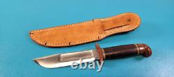 WWII Army Air Corps Western Commando Knife Baby Shark Bakelite + Scabbard AAC