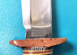WWII Army Air Corps Western Commando Knife Baby Shark Bakelite + Scabbard AAC