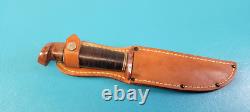 WWII Army Air Corps Western Commando Knife Baby Shark Bakelite + Scabbard AAC