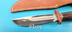 WWII Army Air Corps Western Commando Knife Baby Shark Bakelite + Scabbard AAC Z1