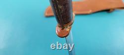 WWII Army Air Corps Western Commando Knife Baby Shark Bakelite + Scabbard AAC Z1