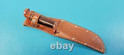 WWII Army Air Corps Western Commando Knife Baby Shark Bakelite + Scabbard AAC Z1