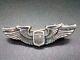 WWII Army Air Force Pilot Wings Sterling Silver Pin 1.5 Inches